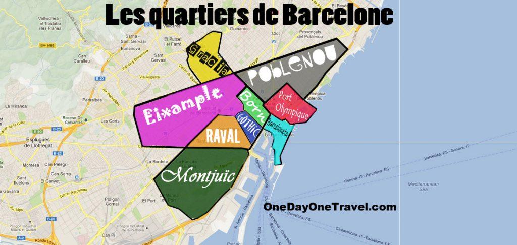 Visiter Barcelone pour la première fois plan carte